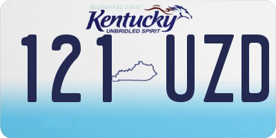 KY license plate 121UZD