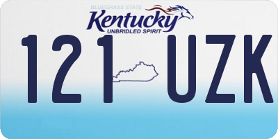 KY license plate 121UZK