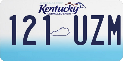 KY license plate 121UZM