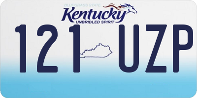 KY license plate 121UZP