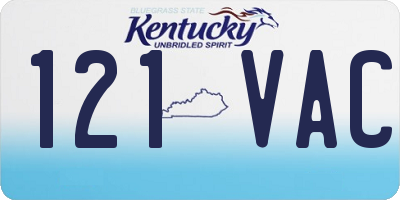 KY license plate 121VAC