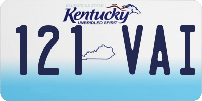 KY license plate 121VAI