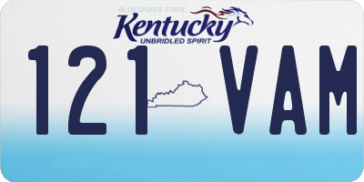 KY license plate 121VAM
