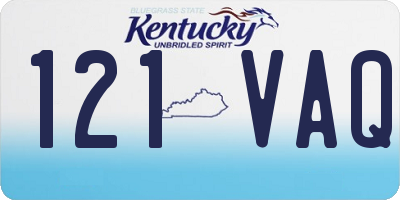 KY license plate 121VAQ