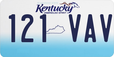 KY license plate 121VAV