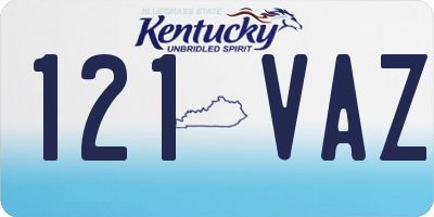 KY license plate 121VAZ
