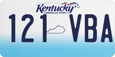 KY license plate 121VBA
