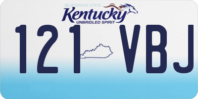 KY license plate 121VBJ