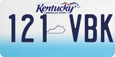 KY license plate 121VBK