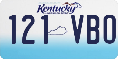 KY license plate 121VBO