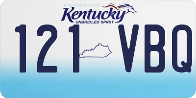 KY license plate 121VBQ