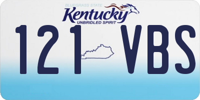 KY license plate 121VBS