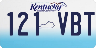 KY license plate 121VBT