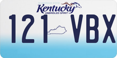 KY license plate 121VBX