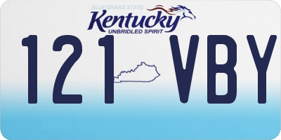 KY license plate 121VBY