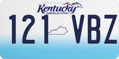 KY license plate 121VBZ