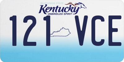 KY license plate 121VCE