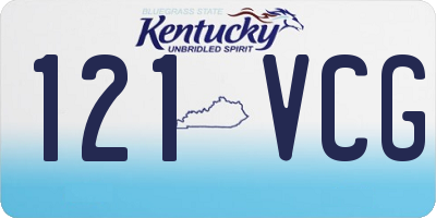 KY license plate 121VCG