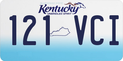 KY license plate 121VCI