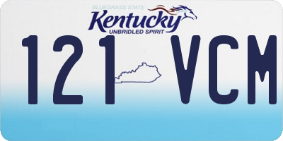 KY license plate 121VCM