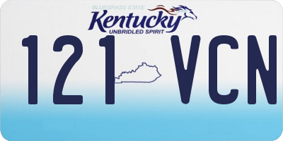 KY license plate 121VCN