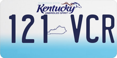 KY license plate 121VCR