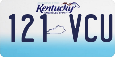 KY license plate 121VCU