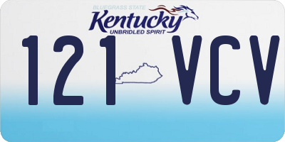KY license plate 121VCV