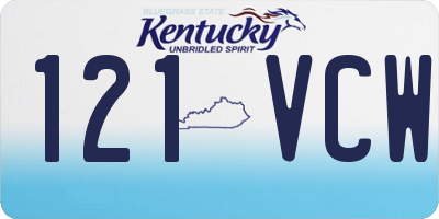 KY license plate 121VCW