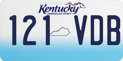 KY license plate 121VDB
