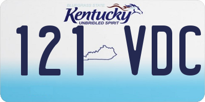 KY license plate 121VDC