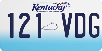 KY license plate 121VDG