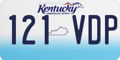 KY license plate 121VDP