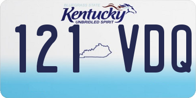 KY license plate 121VDQ
