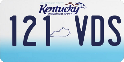 KY license plate 121VDS