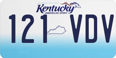 KY license plate 121VDV