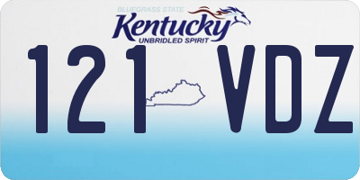 KY license plate 121VDZ
