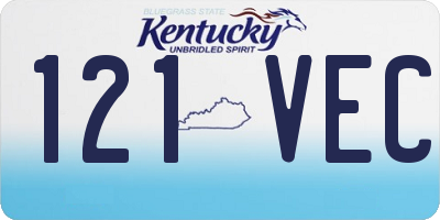 KY license plate 121VEC