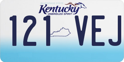 KY license plate 121VEJ