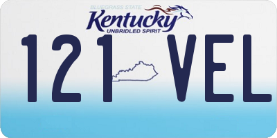 KY license plate 121VEL