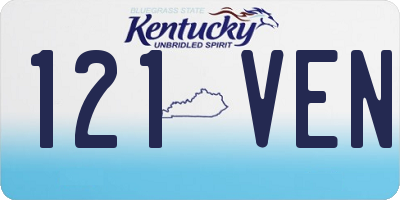 KY license plate 121VEN