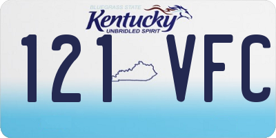 KY license plate 121VFC
