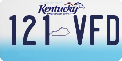 KY license plate 121VFD