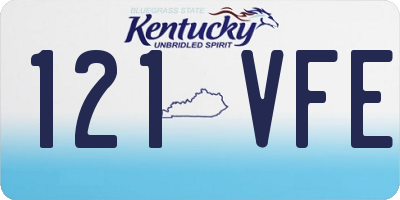 KY license plate 121VFE