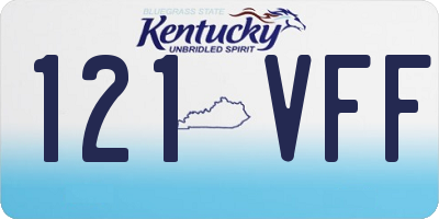 KY license plate 121VFF
