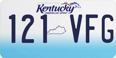 KY license plate 121VFG