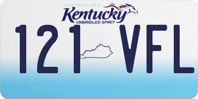 KY license plate 121VFL