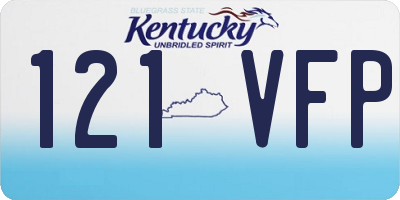 KY license plate 121VFP