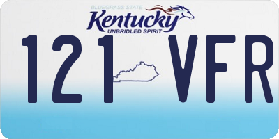 KY license plate 121VFR