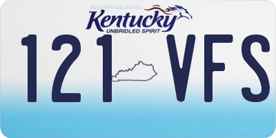 KY license plate 121VFS